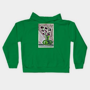 Watercolor of Flowers in Vase Kids Hoodie